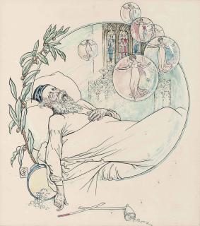 Walter Crane, R.W.S. - Five Illustrations For Arthur Kelly\'S The Rosebud And Other Tales - \'Soap Bubbles\' (One Illustrated)