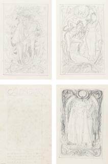 Walter Crane, R.W.S. - Five Preparatory Sketches For A Calendar For The Scottish Widows Fund