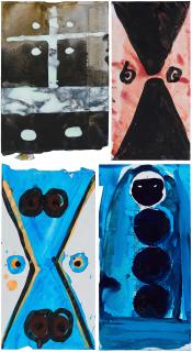 Walter Dahn - Konvolut von 4 Gouachen.