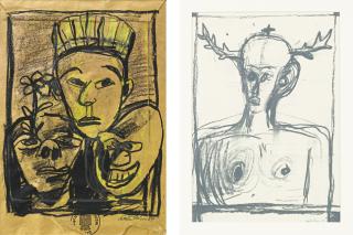 Walter Dahn - Untitled (5 Drawings)