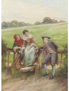 Walter Dendy Sadler, R.B.A., R.O.I. - At The Stile