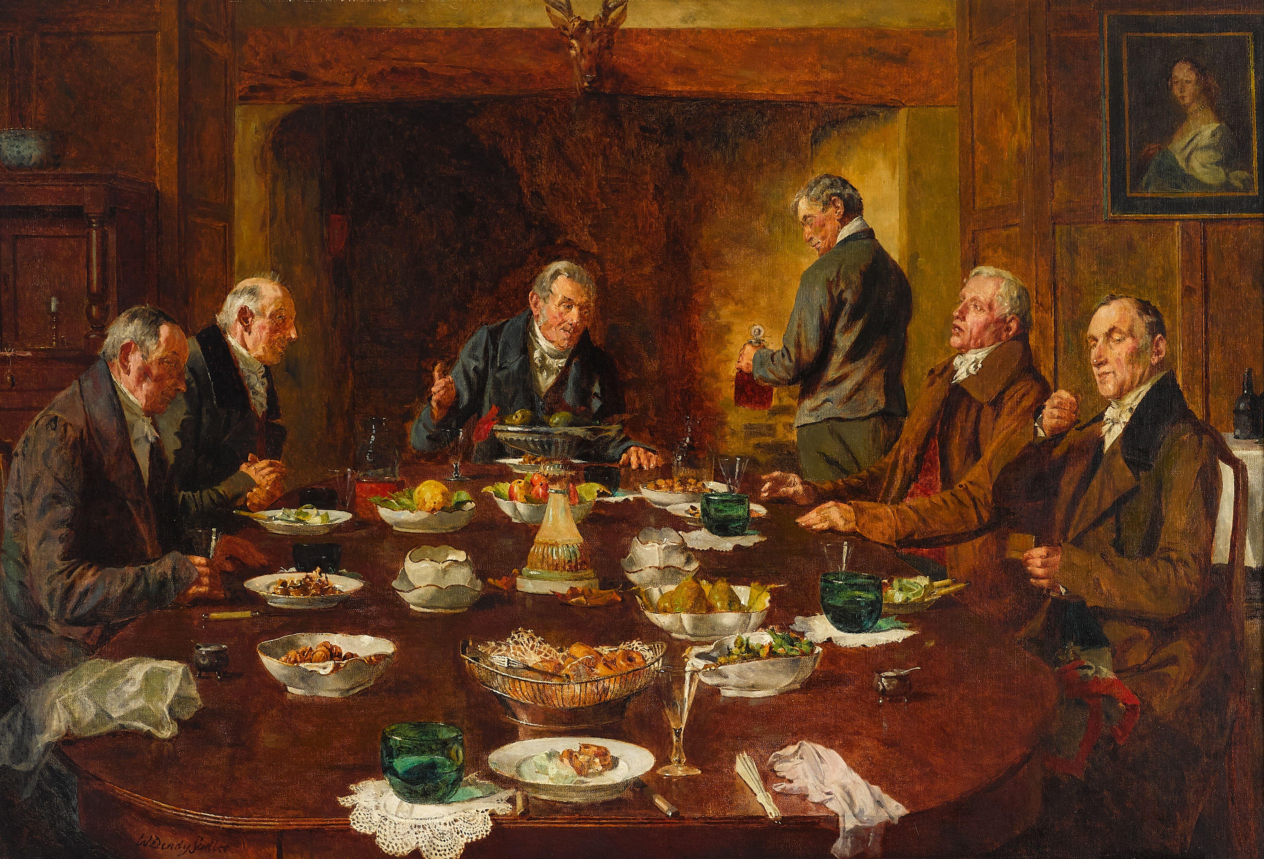 Walter Dendy Sadler, RBA - A gentlemen\'s gathering
