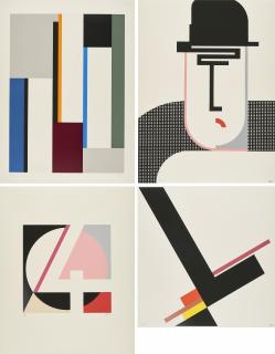 Walter Dexel - Konvolut von 4 Serigrafien.