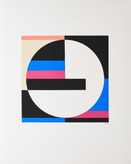 Walter Dexel - Mit schwarzem horizontalen Balken (Aus: Scheibe im Quadrat).