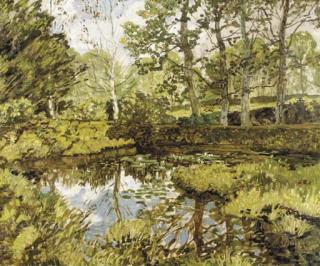 Walter Elmer Schofield - Lily Pond, Godolphin