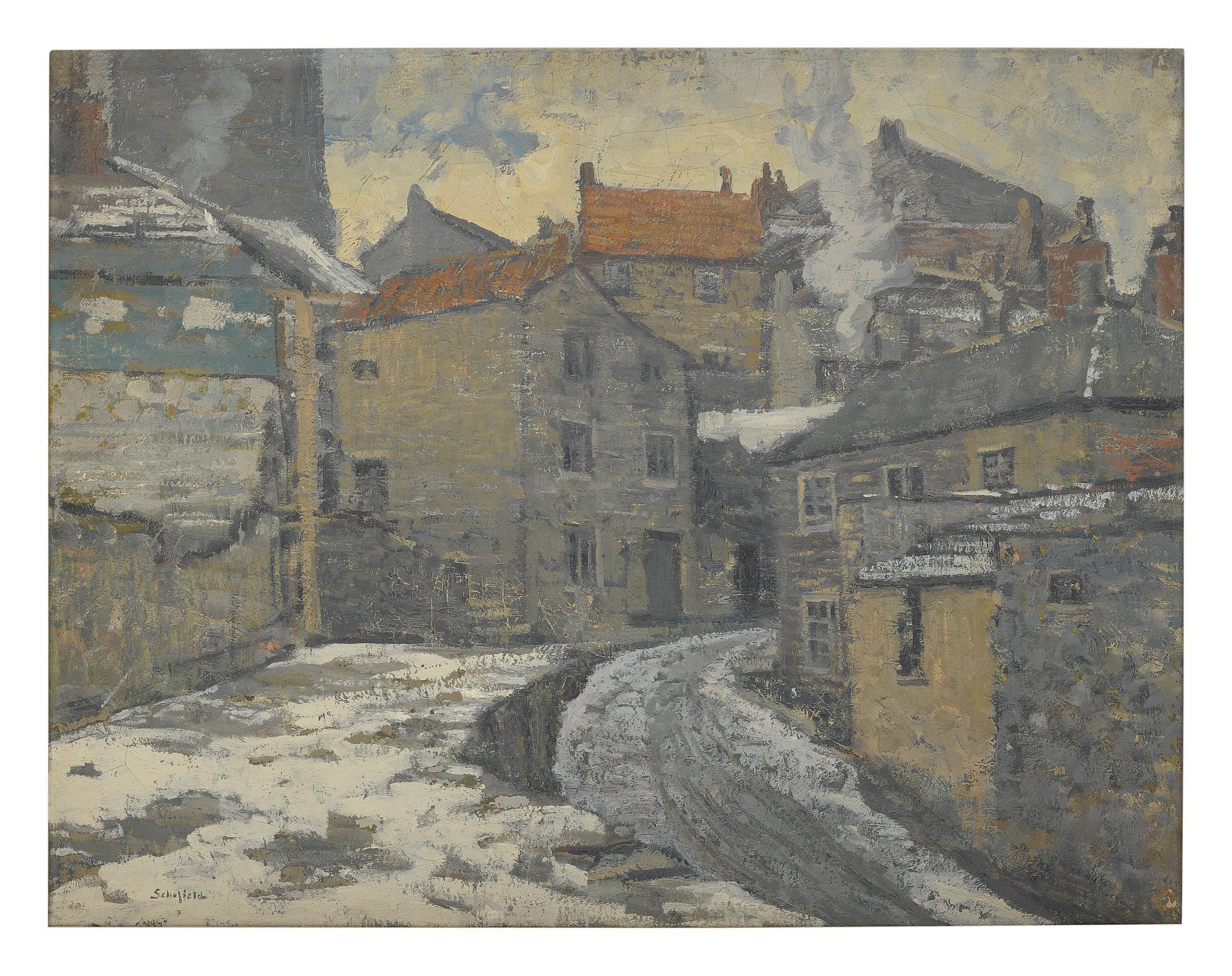 Walter Elmer Schofield - Village In Winter