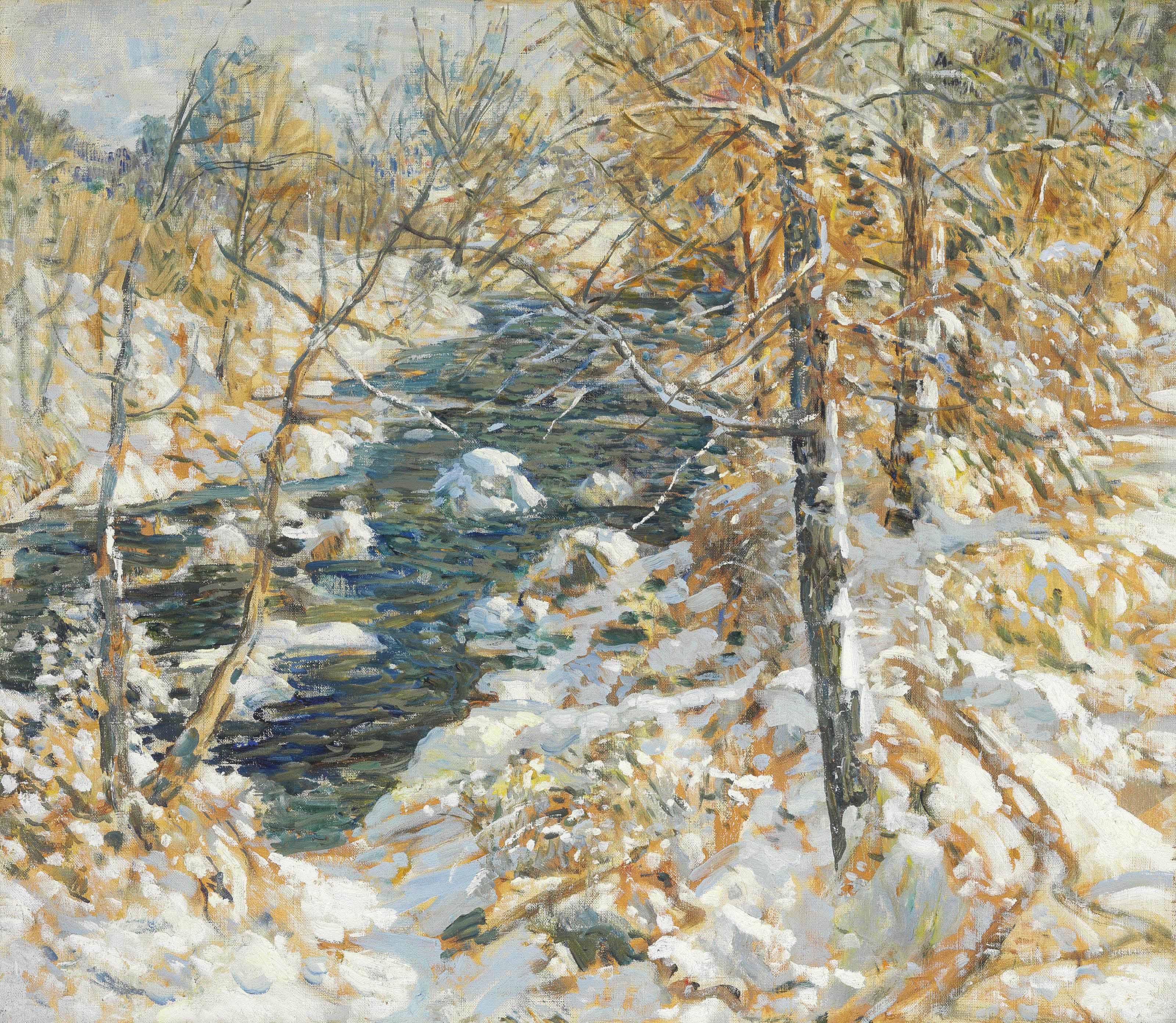 Walter Elmer Schofield - Winter Stream