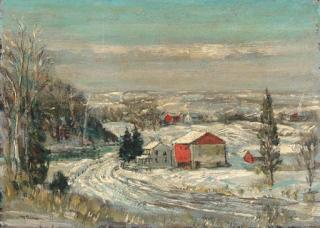 Walter Emerson Baum - Pennsylvania Village Scene, Winter