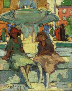 Walter Farndon - At the Fountain: two works