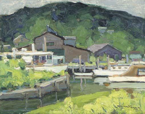 Walter Farndon - Boats at dock