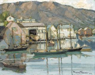 Walter Farndon - Boats At Dock