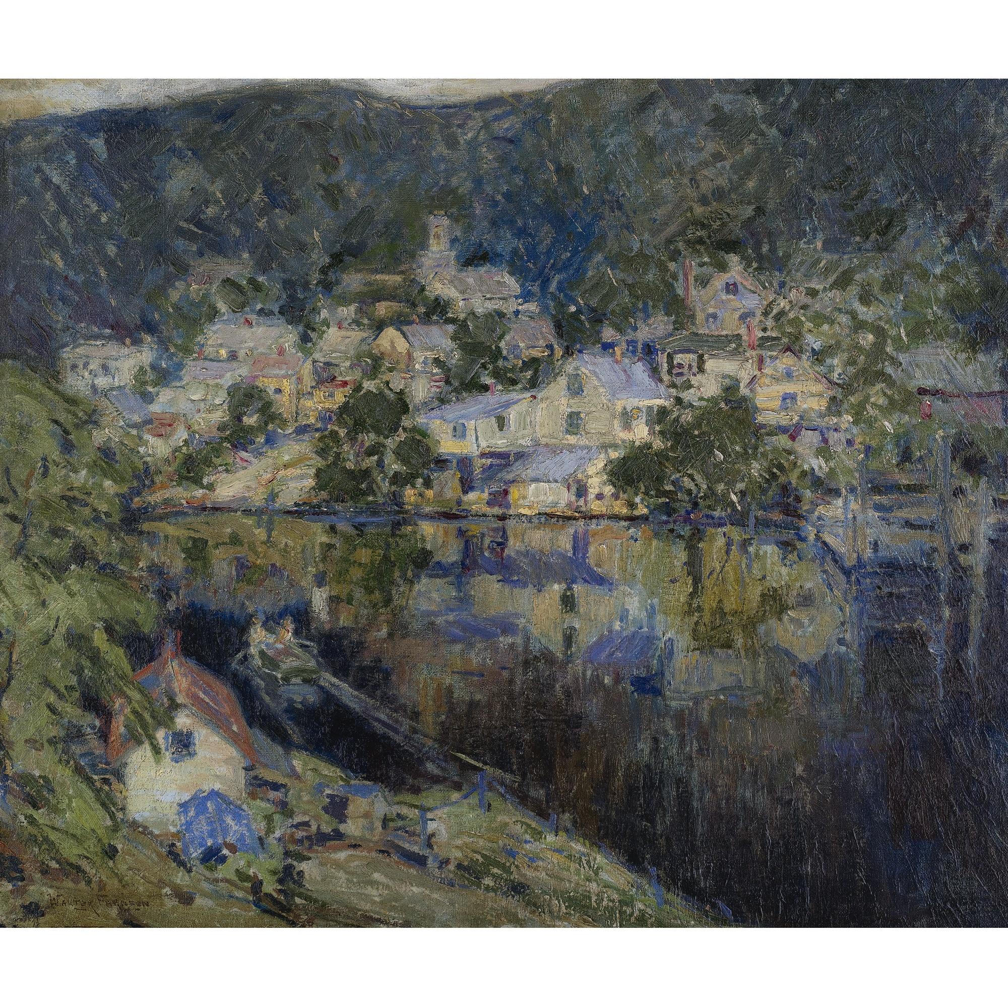 Walter Farndon - Village By A River