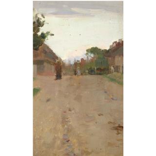 Walter Frederick Osborne, R.H.A. - Irish Village Street Scene