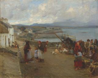Walter Frederick Osborne, R.H.A. - Life in Connemara, a Market Day