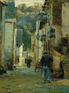 Walter Frederick Osborne, R.H.A. - Rue St Sebastian; A narrow street, Quimperlé