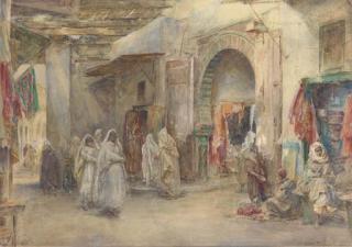 Walter Frederick Roofe Tyndale, R.I. - Gate of Souk el Trouk, Tunisia