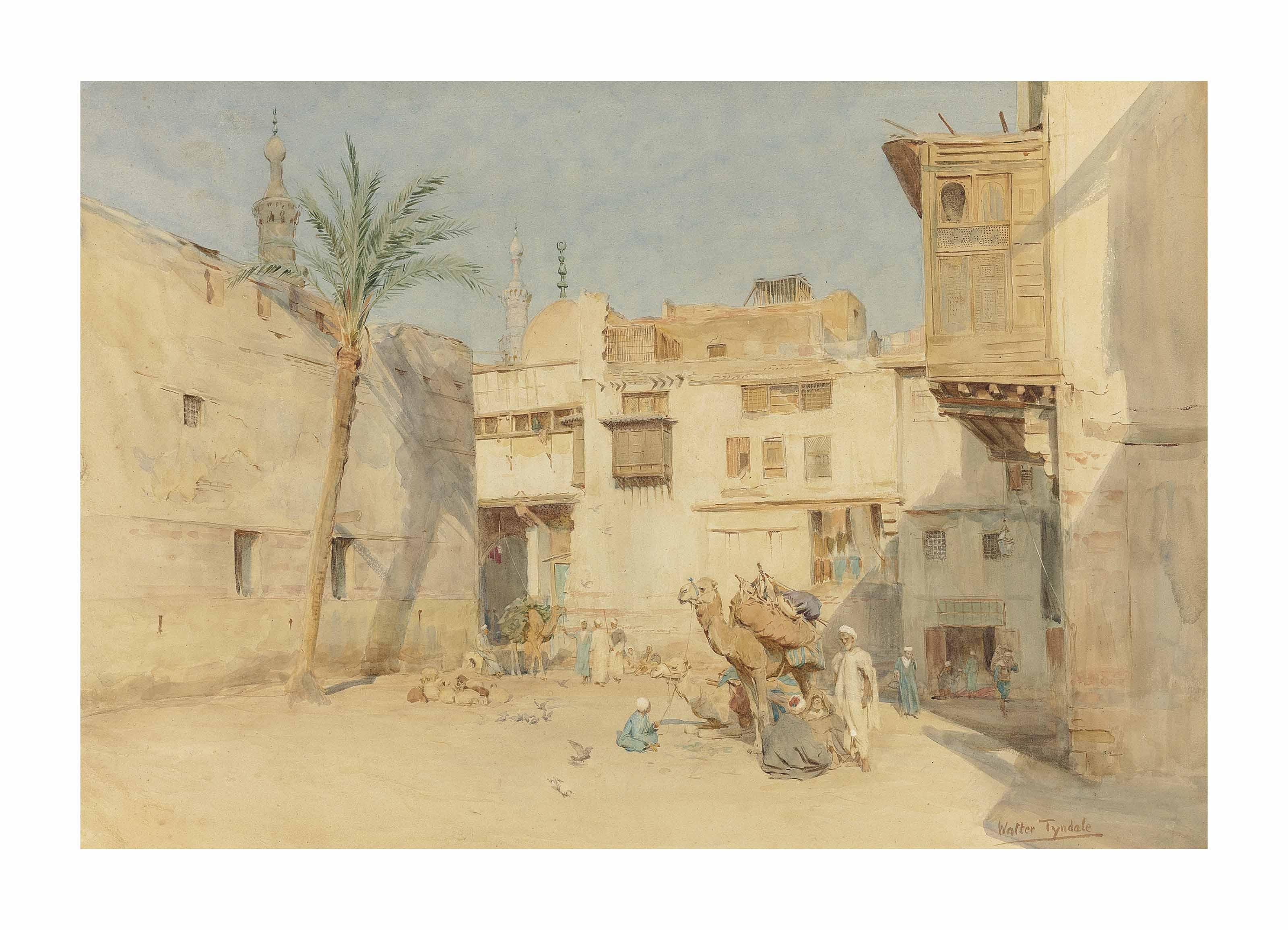 Walter Frederick Roofe Tyndale - A sunlit square in Cairo