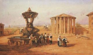 Walter Friedrick Roofe Tyndale - Roma, contadini al Tempio di Vesta