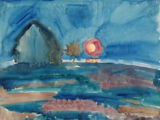 Walter Gramatté - Mondaufgang auf Hiddensee