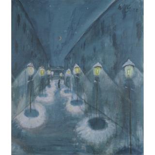 Walter Gramatté - Nächtliche Strasse (Street By Night)