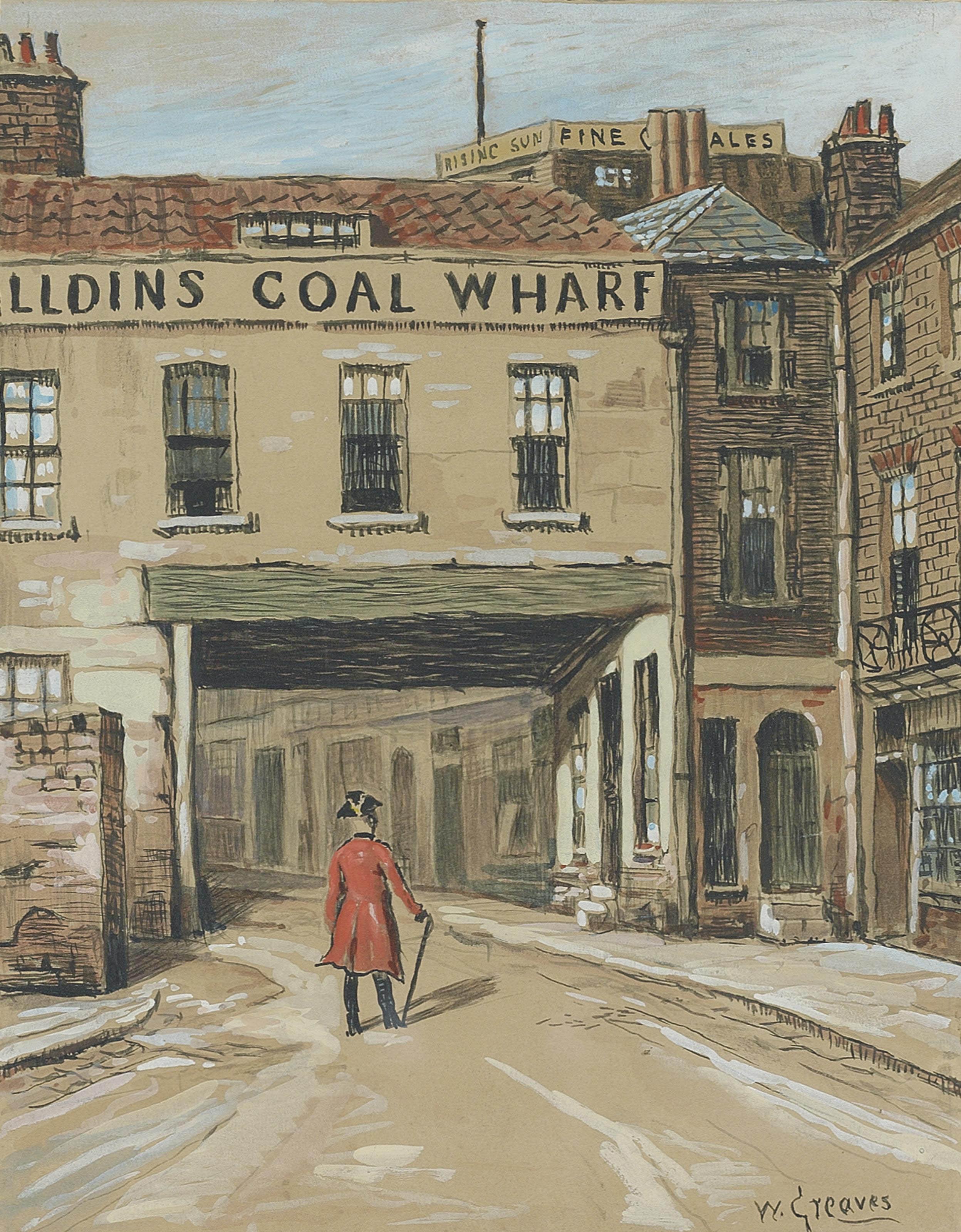 Walter Greaves - A Chelsea Pensioner walking down Old Church Street, London