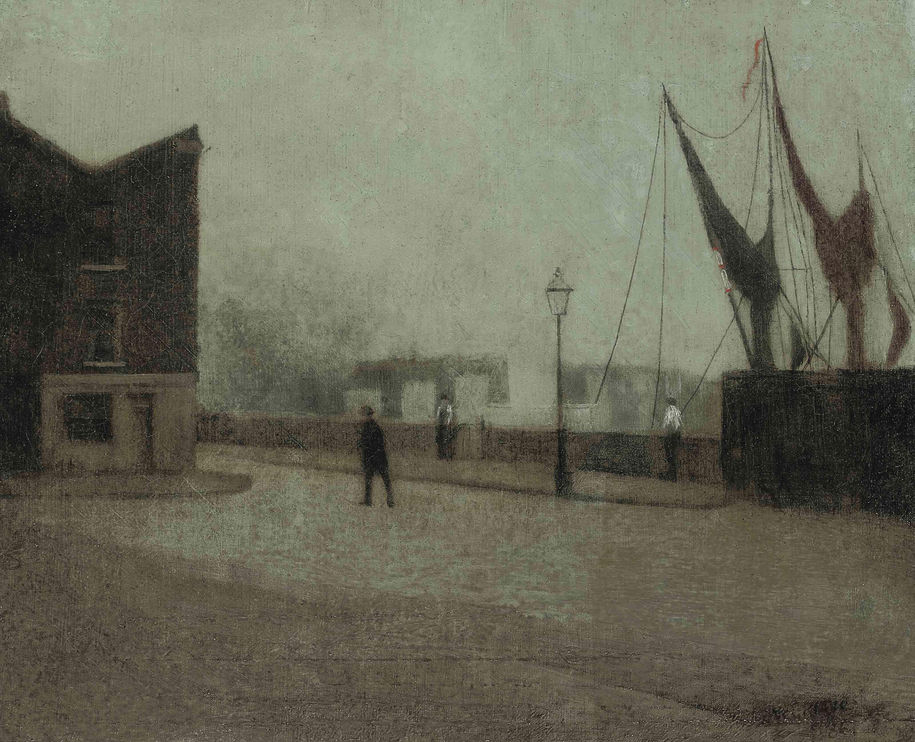 Walter Greaves - Old Battersea Bridge And Chelsea Embankment