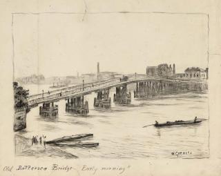 Walter Greaves - Old Battersea Bridge, Early Morning