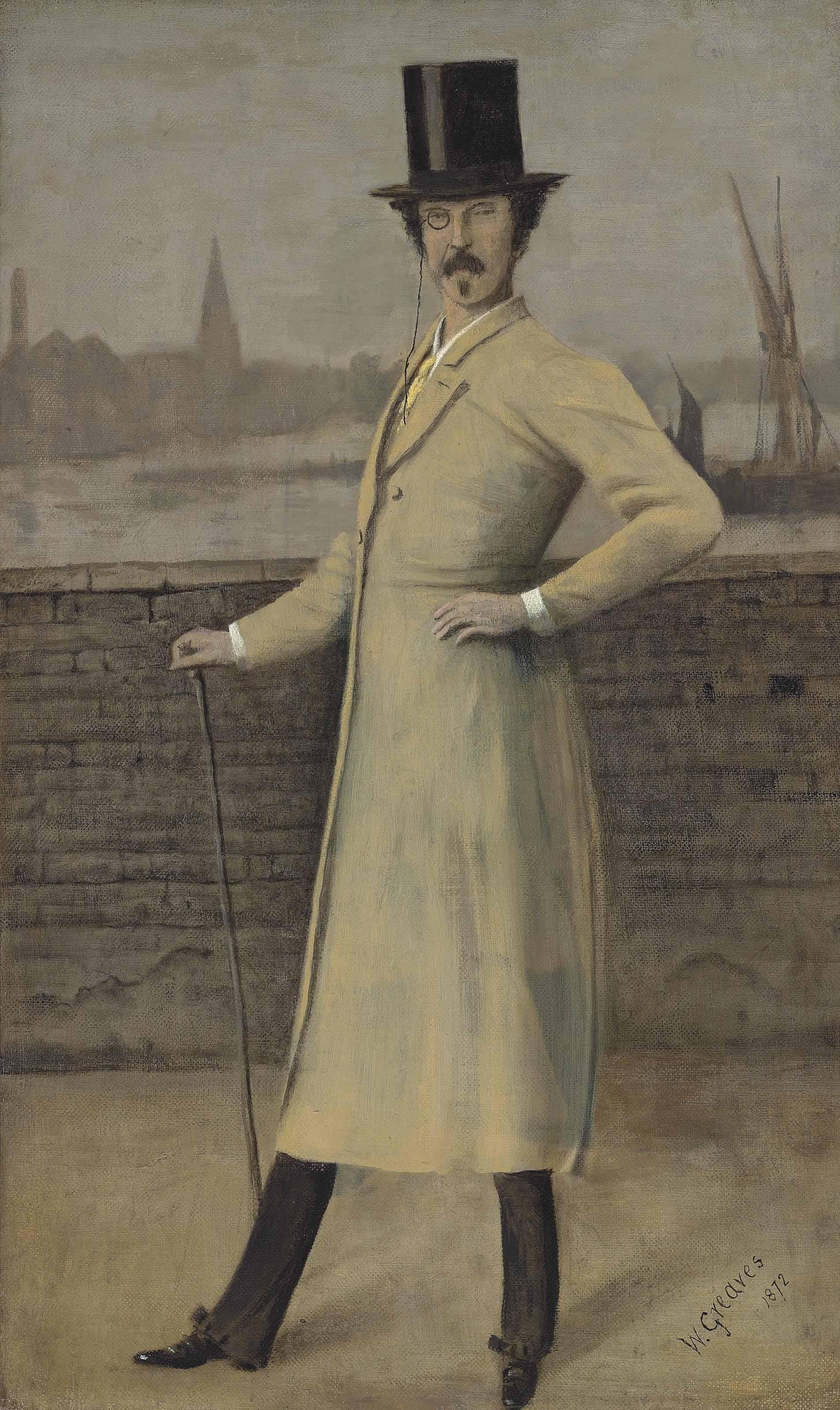 Walter Greaves - Portrait Of James Mcneill Whistler, Standing, Full-Length