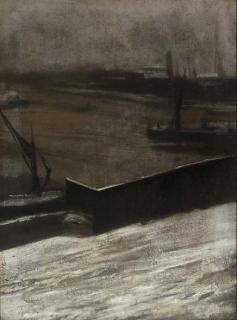 Walter Greaves - Thames Nocturn, Lindsey Wharf