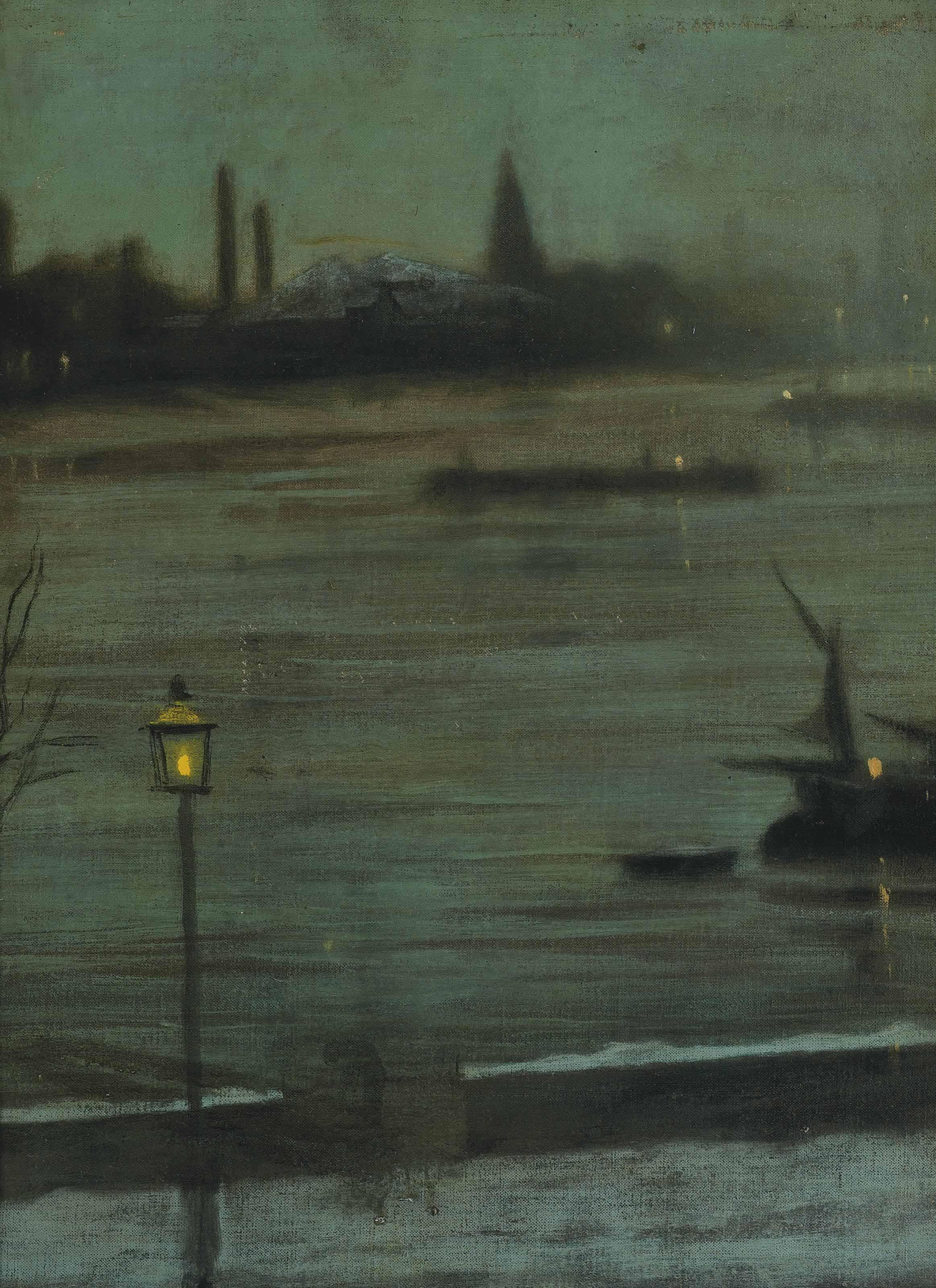 Walter Greaves - Thames nocturne: Battersea Reach from Cheyne Walk