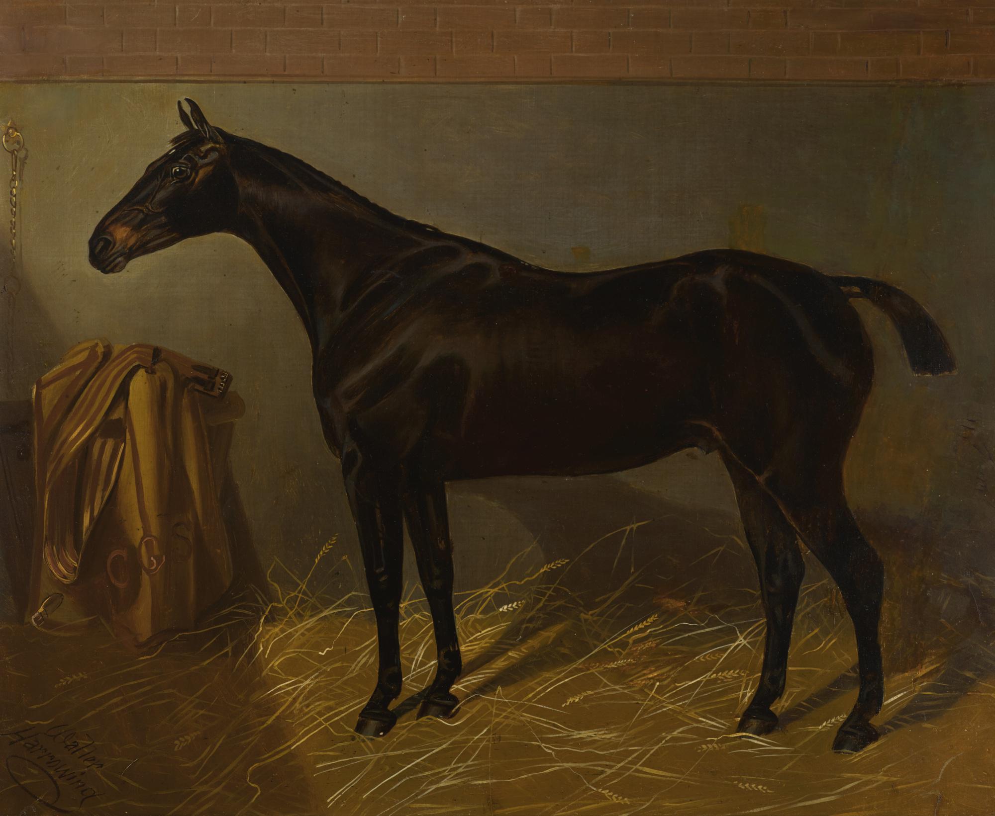 Walter Harrowing - Bay Hunter In A Stable