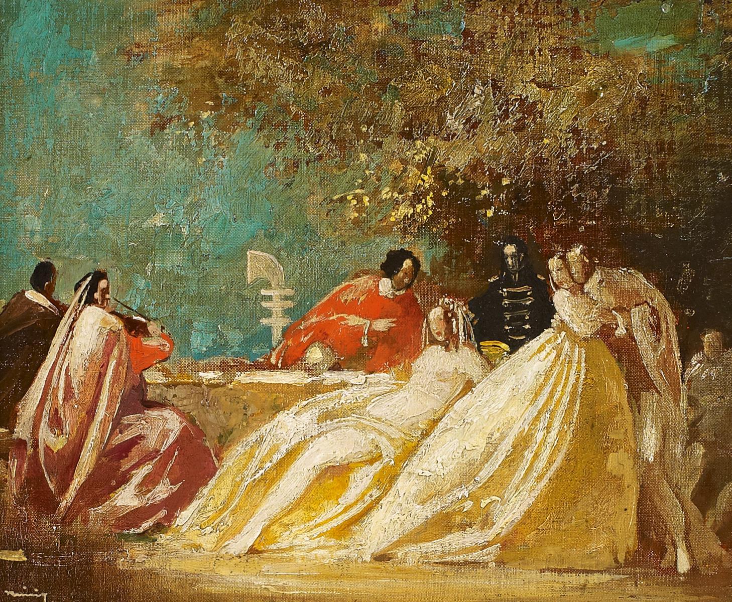 Walter Heimig - Musizierende Gesellschaft im Garten