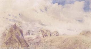 Walter Herbert Withers - Field Labourers Stacking Sheaves of Corn
