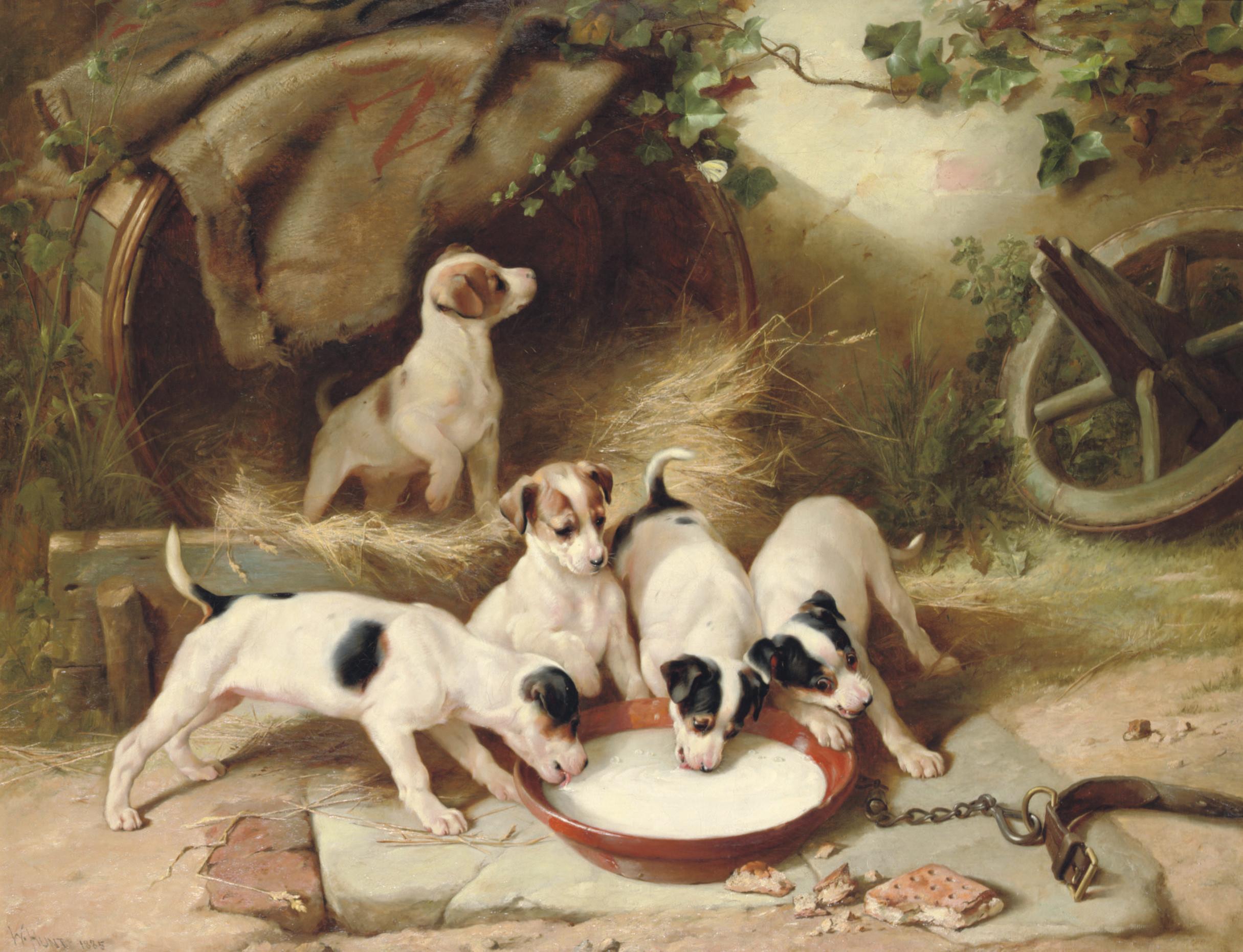 Walter Hunt - Puppies\' breakfast