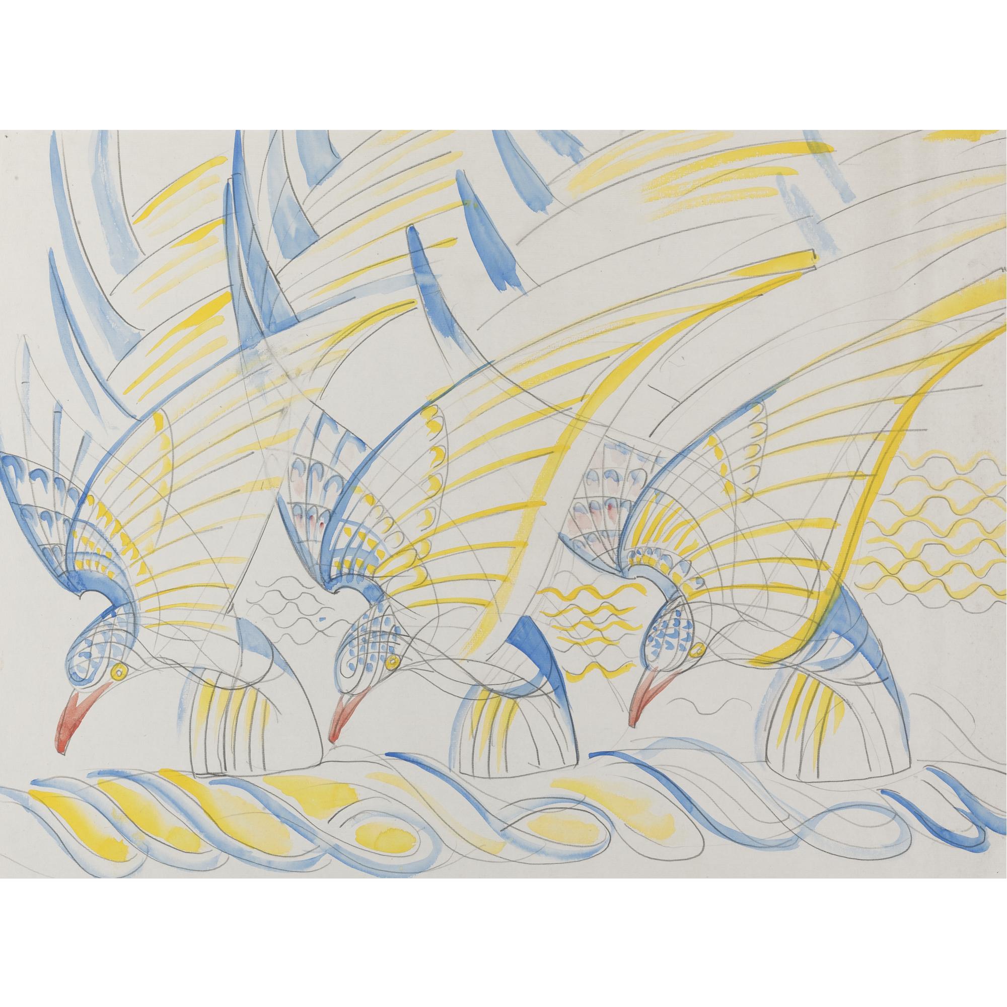 Walter Inglis Anderson - Untitled (Birds In Flight)