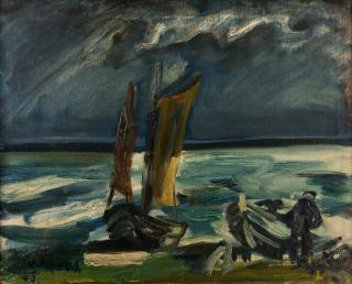 Walter Jacob - Fischerboote an der Ostsee.