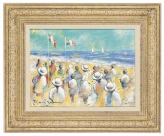 Walter John Beauvais - Figures on a beach; and Another similar