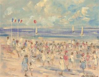 Walter John Beauvais - Summer on the beach