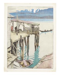 Walter Joseph Phillips - Jim King\'S Wharf, Alert Bay, British Columbia