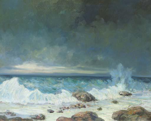 Walter Koeniger - Breakers On The Shore At Dusk