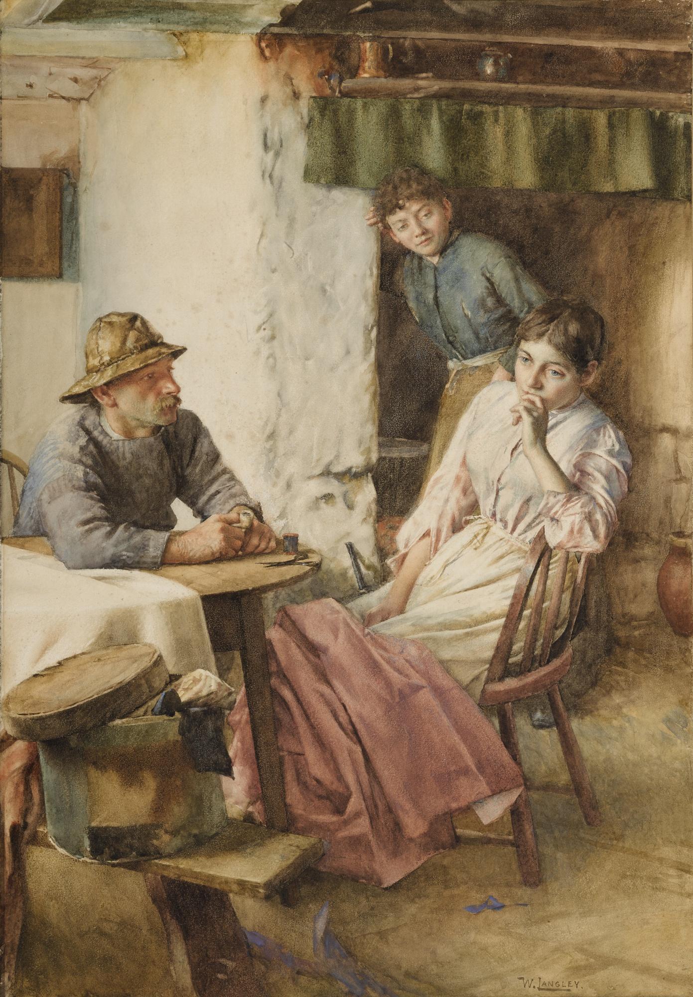 Walter Langley, R.I. - An Anxious Moment