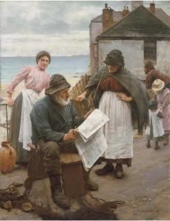 Walter Langley, R.I. - When the Boats are Away