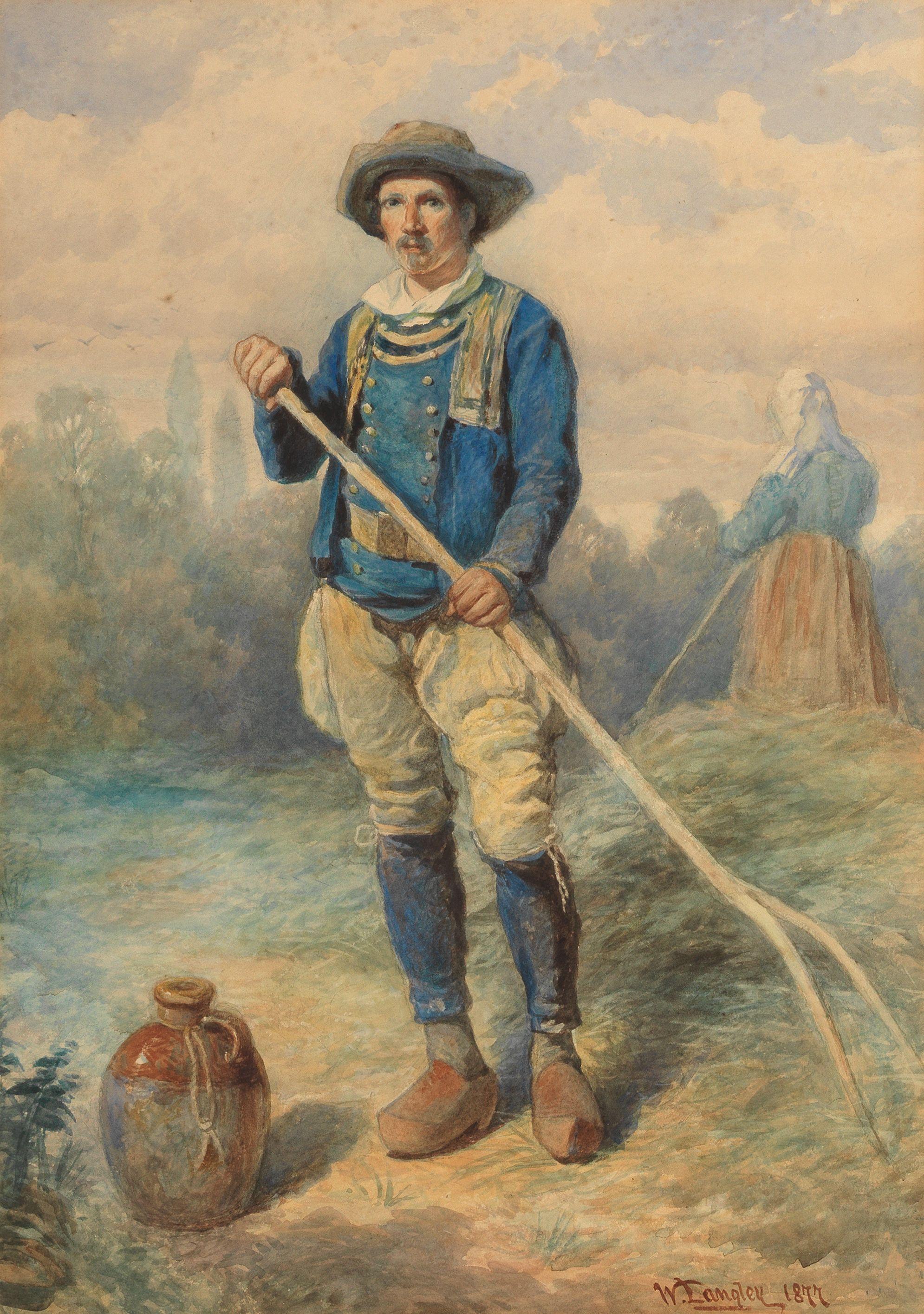 Walter Langley, RI - In the hayfield