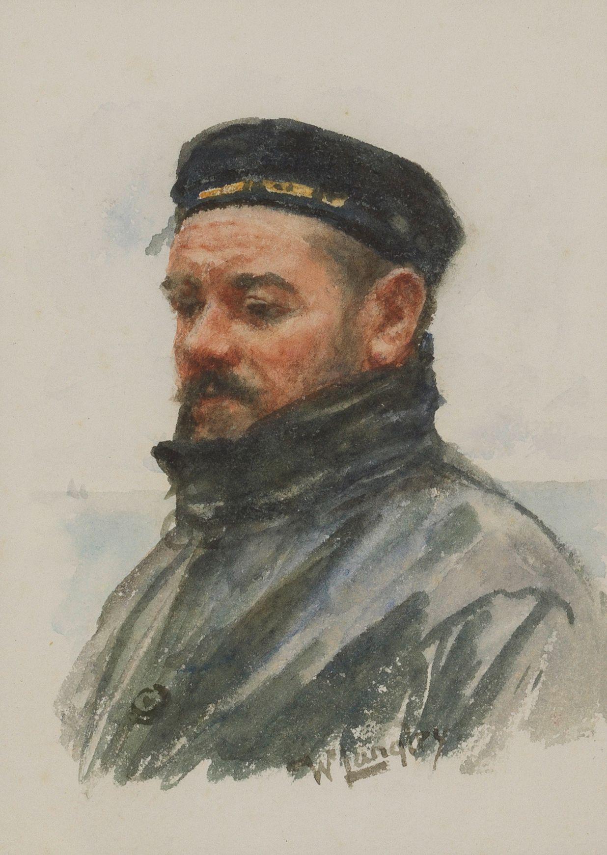 Walter Langley, RI - Portrait of a fisherman