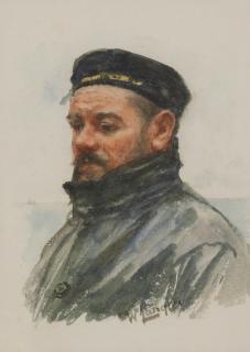 Walter Langley, RI - Portrait of a fisherman