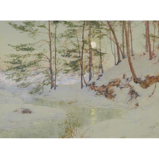Walter Launt Palmer - Moonlit Winter Night