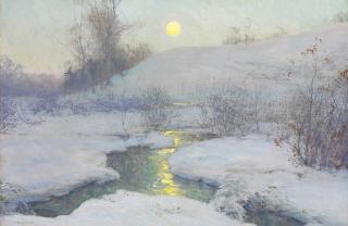 Walter Launt Palmer - Moonrise at Dusk