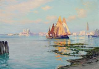 Walter Launt Palmer - Sailing on the Laguna Veneta
