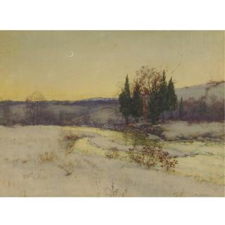 Walter Launt Palmer - Study For A March Twilight