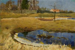 Walter Leistikow - Dorflandschaft mit Weiden